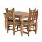 Square Lyon Dining Table w/ Four New Mexico Chairs