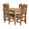 Square Lyon Dining Table w/ Four Santana Chairs