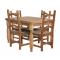 Square Lyon Dining Table w/ Four Colonial Chairs