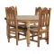 Round Lyon Dining Table w/ Four Santana Chairs