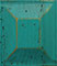 Square Pedestal Dining Table - Turquoise