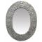 Oval Engraved Mirror - Natural Finish