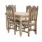 Square Lyon Dining Table w/ Four Santana Chairs