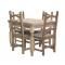 Square Lyon Dining Table w/ Four Colonial Chairs