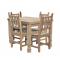 Square Julio Dining Table w/ Four New Mexico Chairs