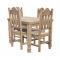 Square Julio Dining Table w/ Four Santana Chairs