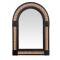 Large Arched Tin & Stone Mirror - Chocolate Finish