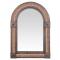Large Arched Tin & Stone Mirror - Copper Finish