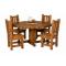 Barnwood Dining Table w/ Reversible Poker Table Top - Honey Pine