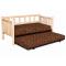 Northwoods Twin Day Bed w/ Twin Roll Out Trundle - Clear Finish